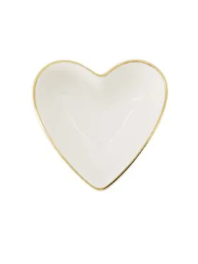 Zusss dipschaaltje goud hartje wit/goud