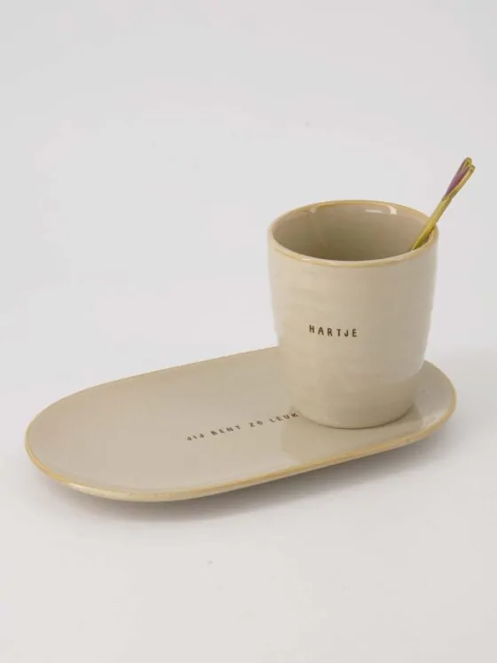 Zusss serveerschaal jij bent zo leuk zand