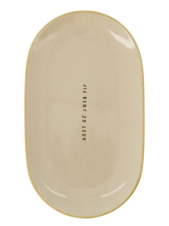 Zusss serveerschaal jij bent zo leuk zand