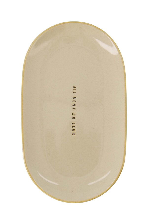 Zusss serveerschaal jij bent zo leuk zand