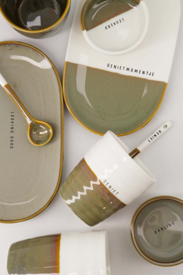 Zusss dipschaaltje leukerd wit/donkergroen