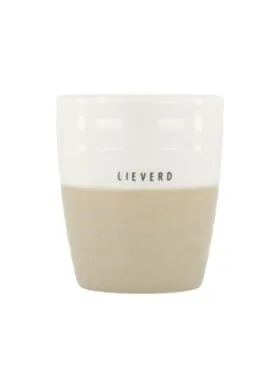 koffiemok lieverd Zand/wit