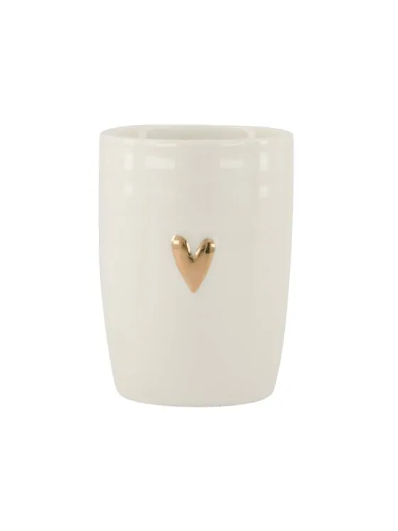 Zusss koffiemok hartje wit/goud