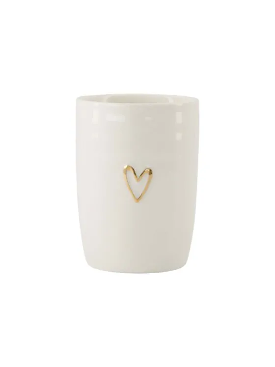 Zusss koffiemok open hartje wit/goud