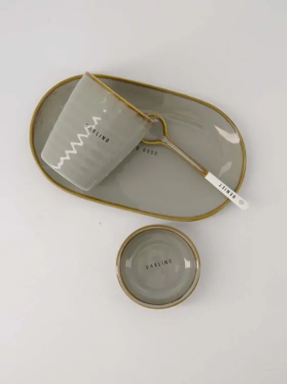 Koffiemok darling grijsblauw