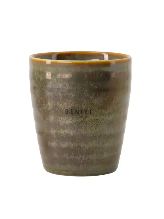 koffiemok geniet donkergroen