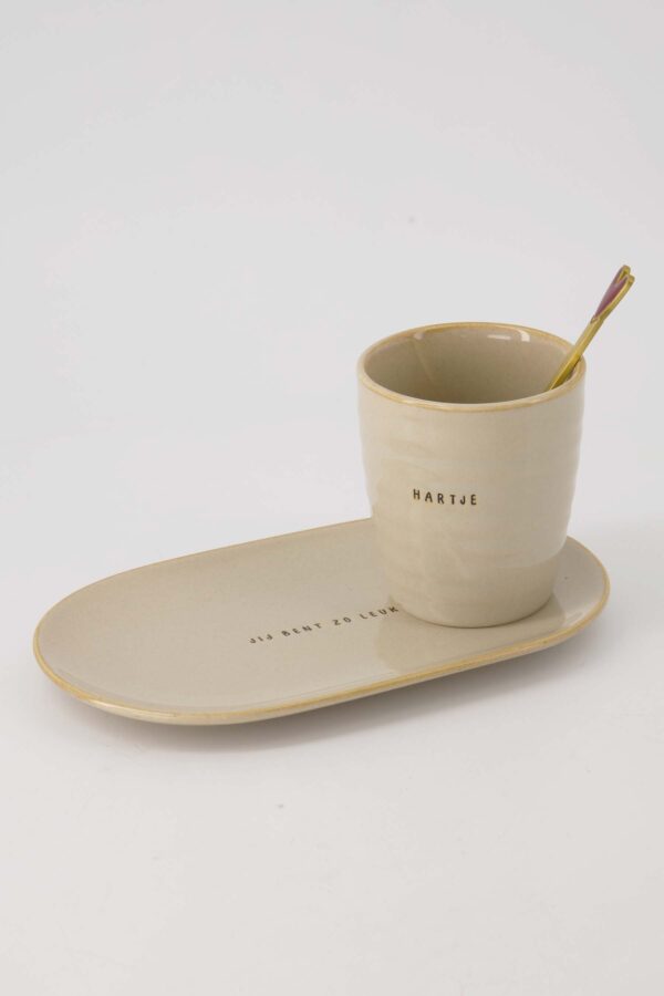 Koffiemok hartje zand Koffiemok hartje zand