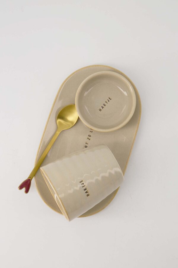 Koffiemok hartje zand Koffiemok hartje zand