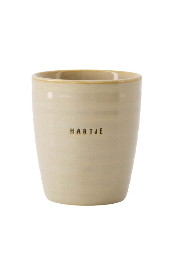 Koffiemok hartje zand