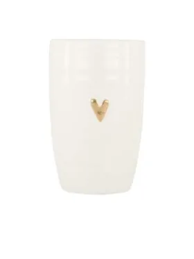 Zusss mok L hartje wit/goud