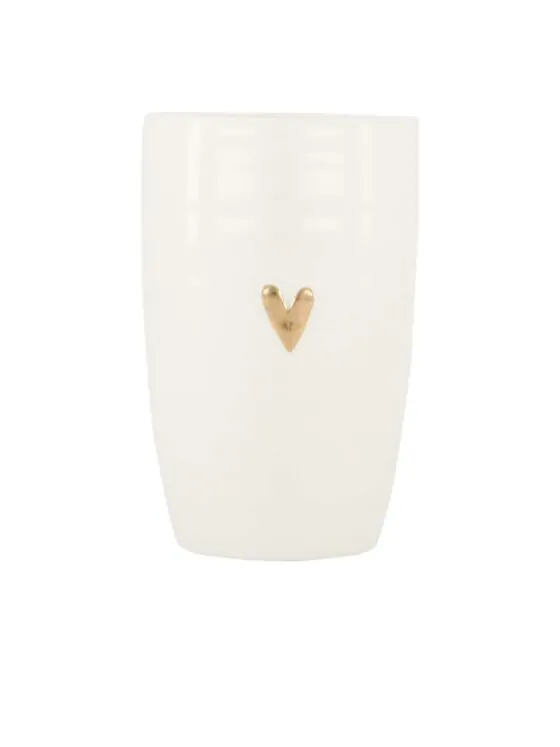 Zusss mok L hartje wit/goud
