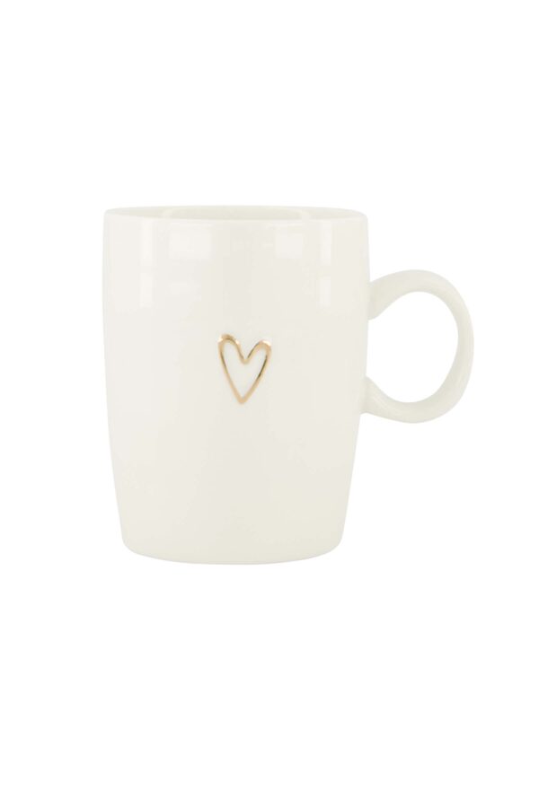 Zusss theemok lijn hartje wit/goud