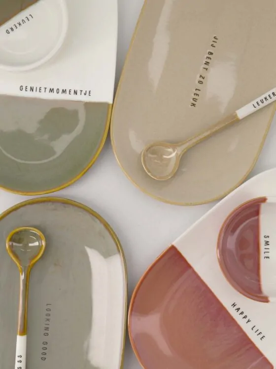 Zusss lepeltje keramiek leukerd wit/zand