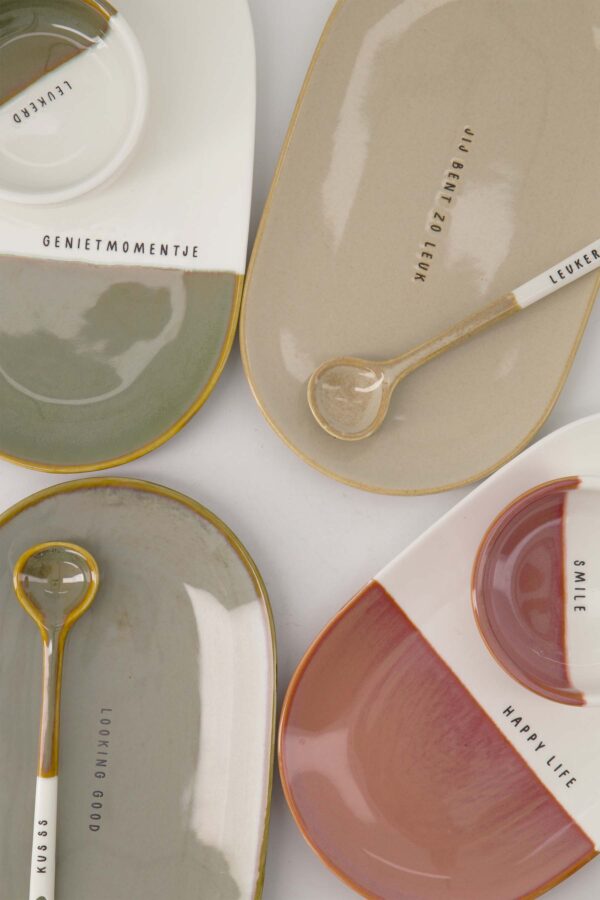 Zusss lepeltje keramiek leukerd wit/zand