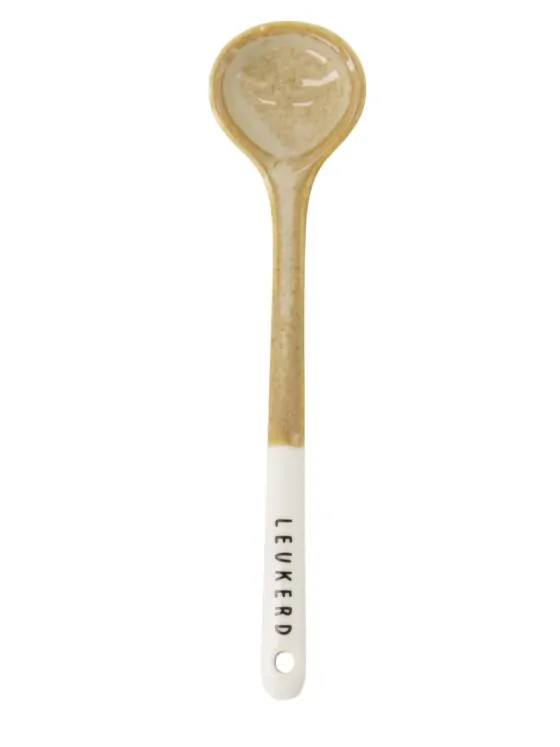 Zusss lepeltje keramiek leukerd wit/zand