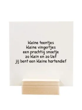 Quote blockie Kleine teentjes – Lief kraamcadeautje in miniformaat