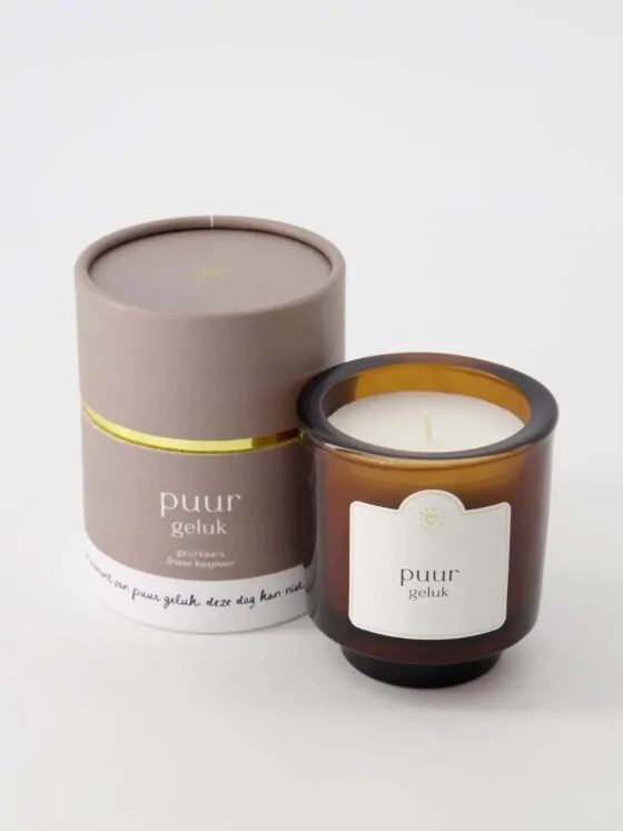 Zusss geurkaars glas in koker puur geluk zand