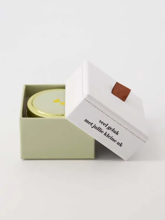 Zusss geurkaarsje tinnen in doosje kleine uk multicolor