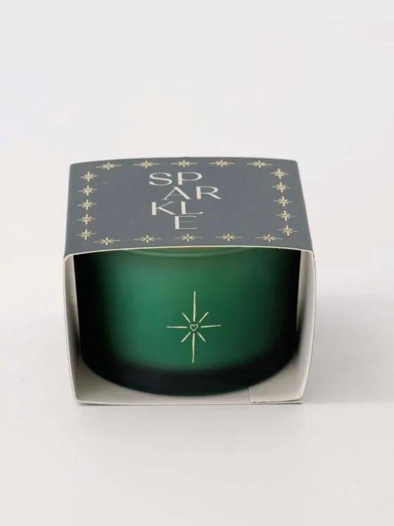 Zusss geurkaars in wikkel sparkle donkergroen