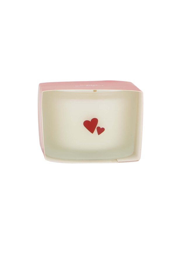 geurkaars in wikkel happy you and me wit/rood