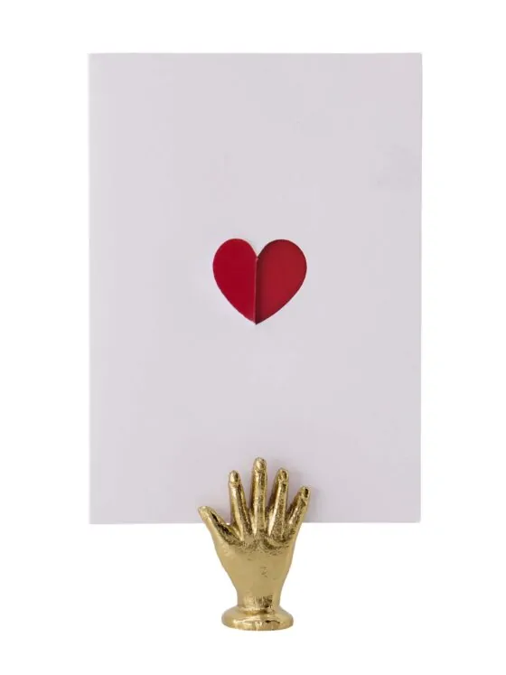 Zusss kaartenstandaard metaal hand goud