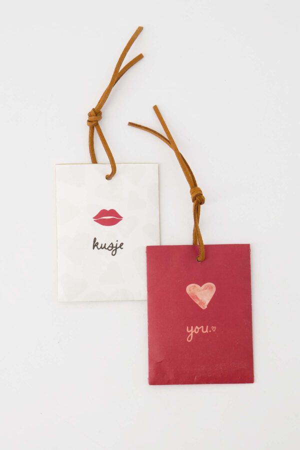 Zusss set van 2 mini geurzakjes wit/rood