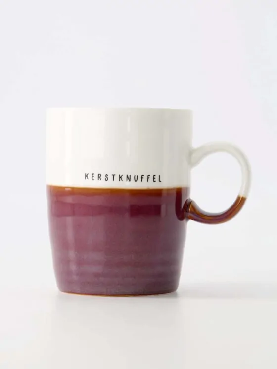 Zusss theemok kerstknuffel wit/donkerrood