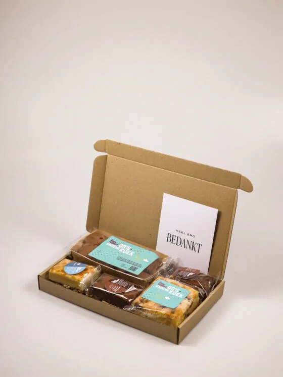 Koekcadeau Heel Erg Bedankt – Mix van 5 koeken van De Koekfabriek