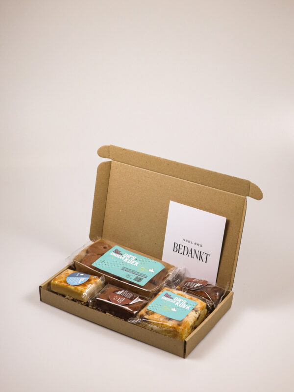 Koekcadeau Heel Erg Bedankt – Mix van 5 koeken van De Koekfabriek