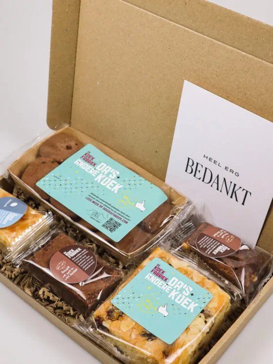 Koekcadeau Heel Erg Bedankt – Mix van 5 koeken van De Koekfabriek