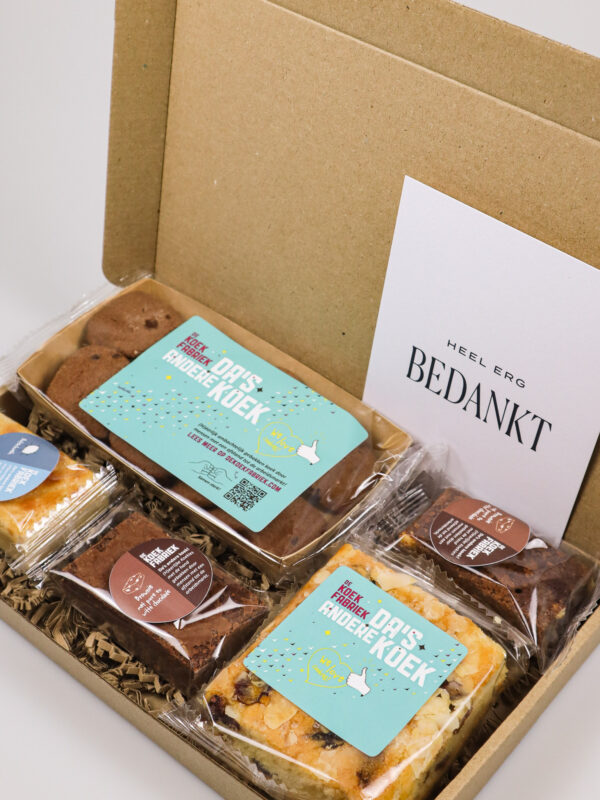 Koekcadeau Heel Erg Bedankt – Mix van 5 koeken van De Koekfabriek