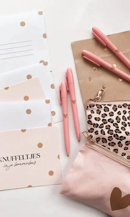 Pen – Roze met hartje