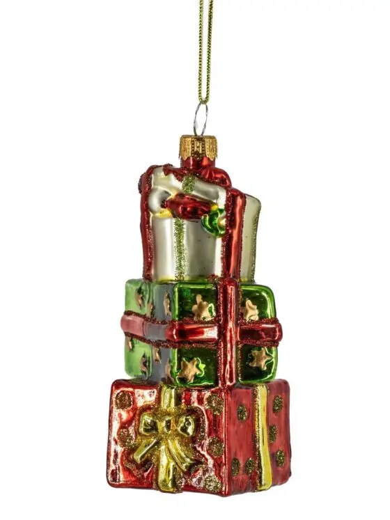 Kerstbal cadeautjes – Glazen multi decoratie van Kolony