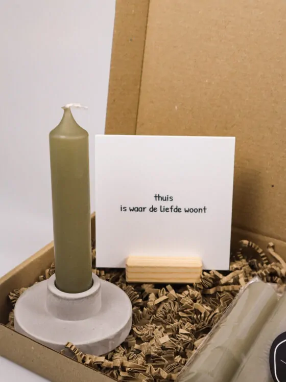 Brievenbuscadeau Nieuw Huis – Blockie & Kaarsen