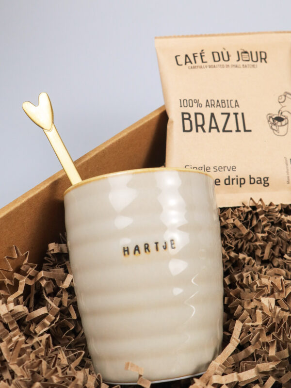 1x pakket bedankt, mok, onderzetter, koffie, lepel, bakmix-2 Cadeaupakket Bedankt – origineel en compleet geschenk