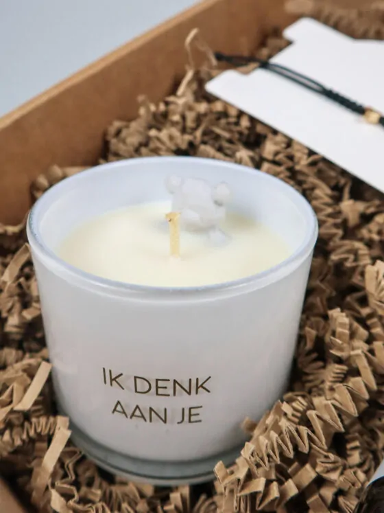 Cadeaupakket Sterkte – Handzeep, Sojakaars & Armbandje