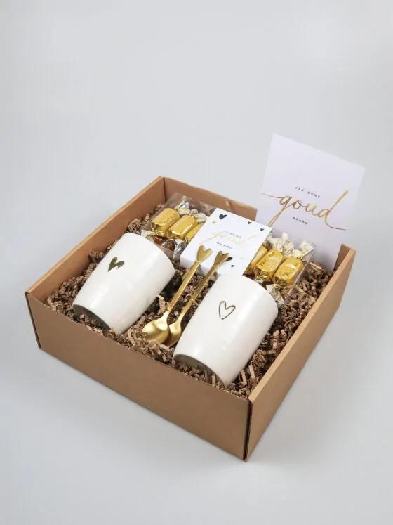 Cadeaupakket Jij Bent Goud Waard – Met Zusss Mokken, Lepels & Chocolade