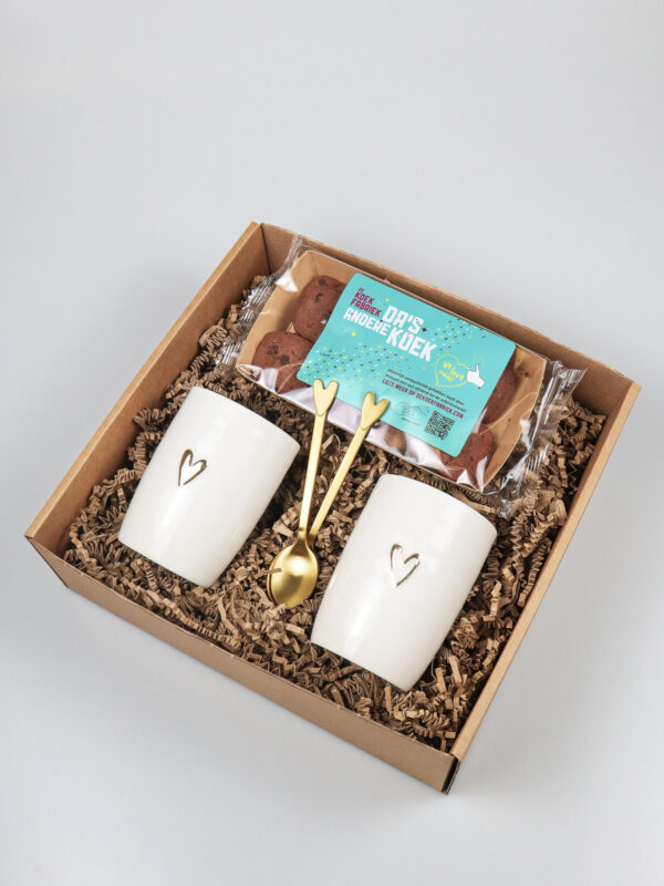 Cadeaupakket Heel Erg Bedankt – Met Zusss Mokken, Gouden Lepels & Koekcadeau