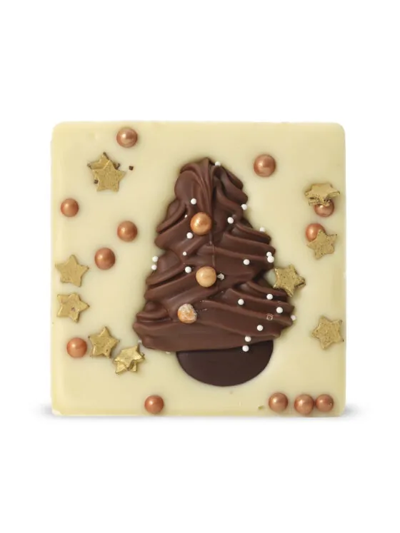 Chocoladereep Chunk Kerstboom - Witte chocolade
