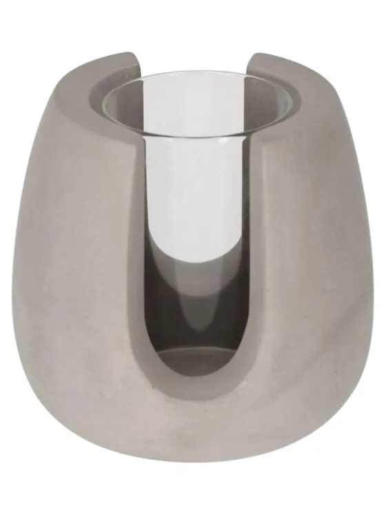 Theelichthouder Tijn Grijs – Cement met glas