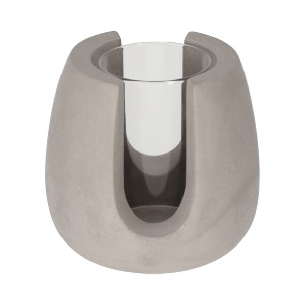 Theelichthouder Tijn Grijs – Cement met glas