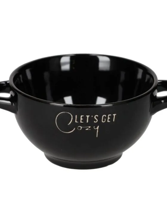 Retro soepkom zwart – Lets get cozy