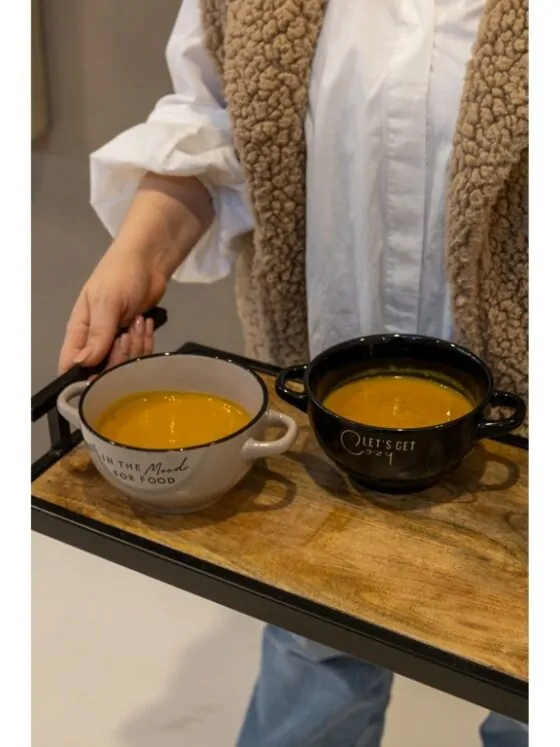 Retro soepkom zwart – Lets get cozy