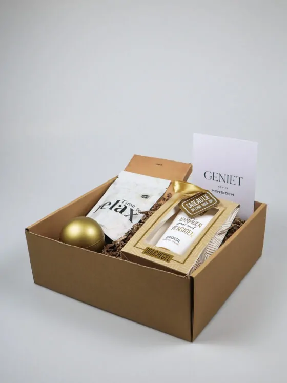 Pensioen cadeaupakket – geniet van je pensioen met douchegel, badzout & meer