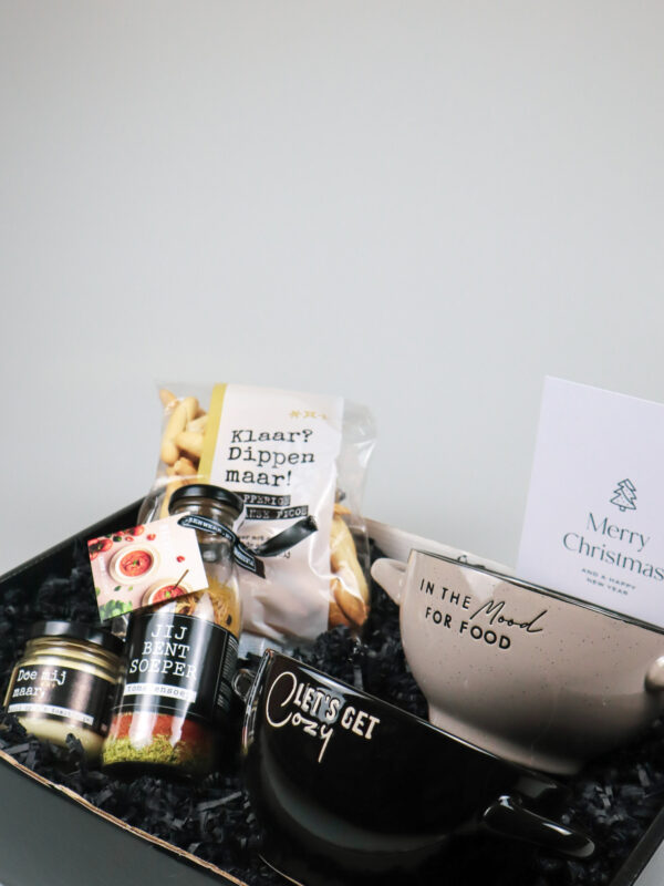 Kerst cadeaupakket comfort food – soep, aioli & 2 soepkommen