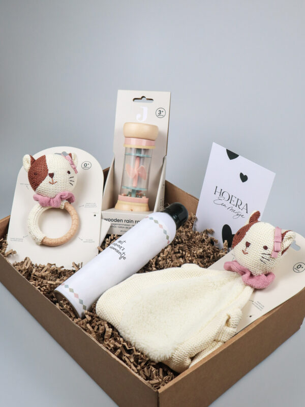 Baby cadeaupakket Jill – lief, roze en verrassend compleet