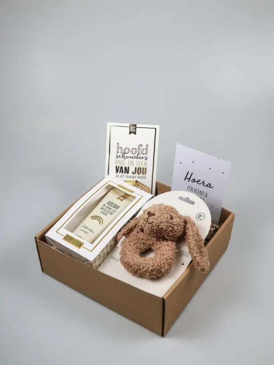 Baby op komst cadeaupakket – lief, fris en feestelijk Baby op komst cadeaupakket – lief, fris en feestelijk
