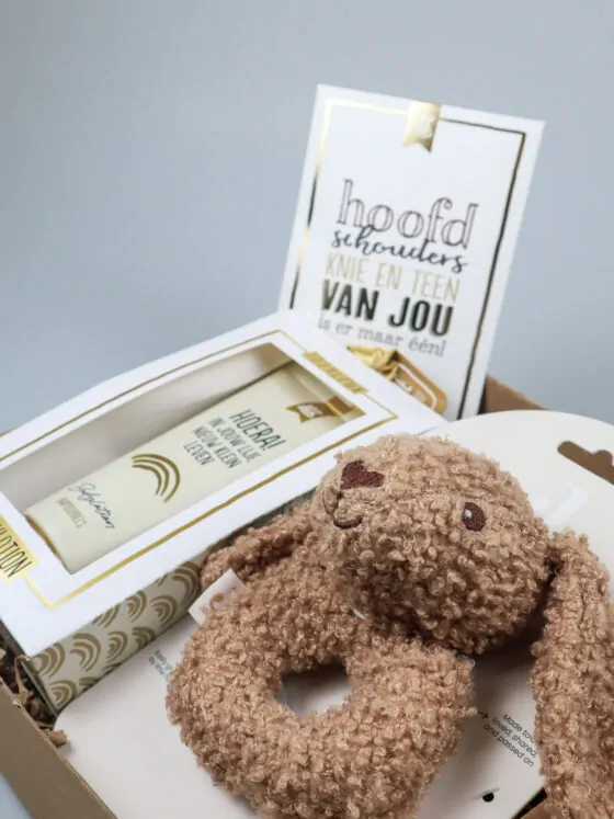 Baby op komst cadeaupakket – lief, fris en feestelijk