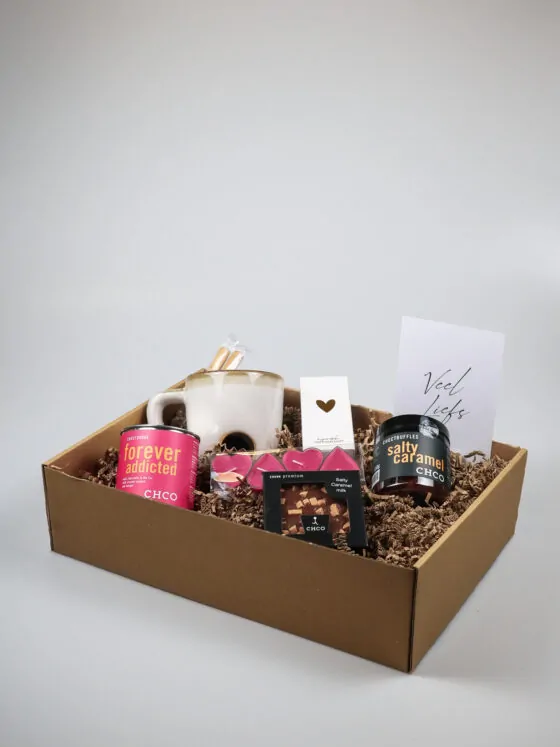 Choco Truffels Cadeaupakket Salty Caramel & Chocoladefondue Forever Addicted