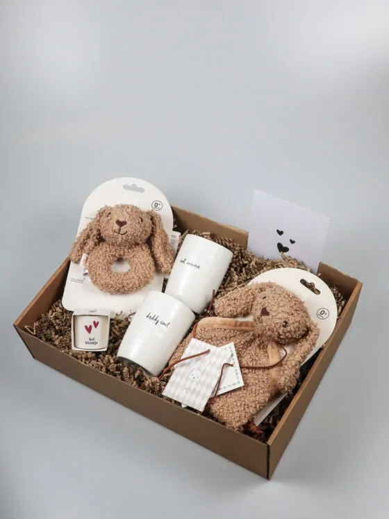 Kraamcadeaupakket Bunny Riverside – voor baby & ouders